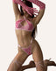 Sweetheart Fantasy™ 5-Piece Heart Print Lingerie Set – Adjustable Lace Mesh Bra & Panty