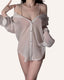 Luna™ Sheer Chiffon Oversized Lingerie Shirt – Soft & Elegant Sleepwear