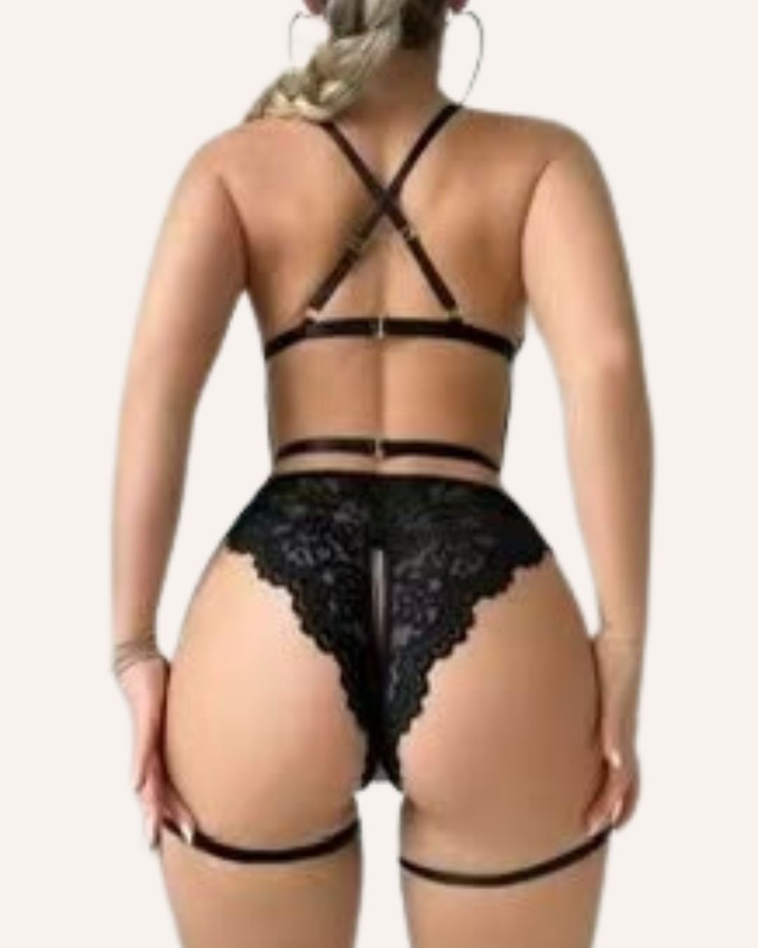 Scarlet Desire Lace Teddy Bodysuit with Garter Straps - Luxury Lingerie Set - LaceLoom